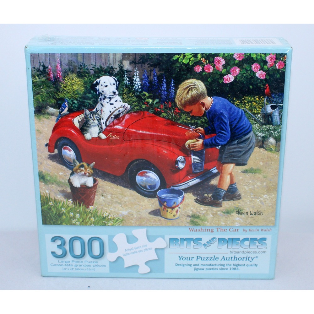 Bits and Pieces 300 Piece Jigsaw Puzzle Washing The Car Kevin Walsh 42751 NEW